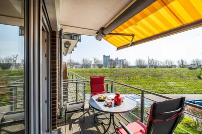 Ein Balkon oder eine Terrasse in der Unterkunft Haus Seehafen Apartment 1 4