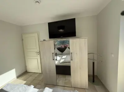 TV/Unterhaltungsangebot in der Unterkunft Haus Seehafen Apartment 1 2