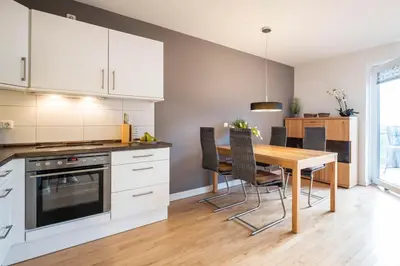 Küche/Küchenzeile in der Unterkunft Haus Seehafen Apartment 2 1