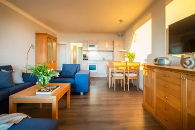 Küche/Küchenzeile in der Unterkunft Haus Seewärts Wohnen Apartment 3 5