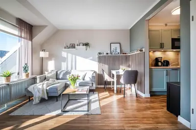 Küche/Küchenzeile in der Unterkunft Haus Am Anker Wohnung 8