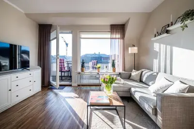 TV/Unterhaltungsangebot in der Unterkunft Haus Am Anker Wohnung 8
