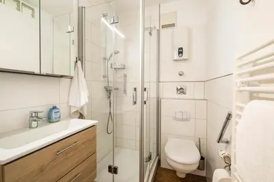 Ein Badezimmer in der Unterkunft Haus Nordseeblick Wohnung 32