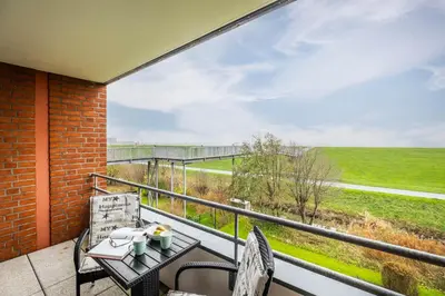 Ein Balkon oder eine Terrasse in der Unterkunft Haus Seewärts Wohnen Apartment 2 3