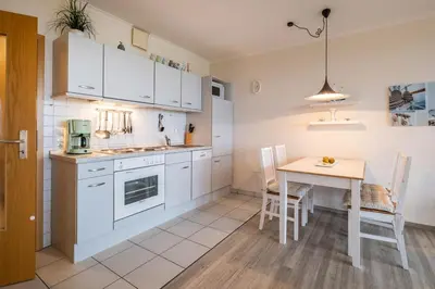 Küche/Küchenzeile in der Unterkunft Haus Seewärts Wohnen Apartment 2 3
