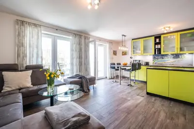 Küche/Küchenzeile in der Unterkunft Haus Deichkieker Apartment 1 4