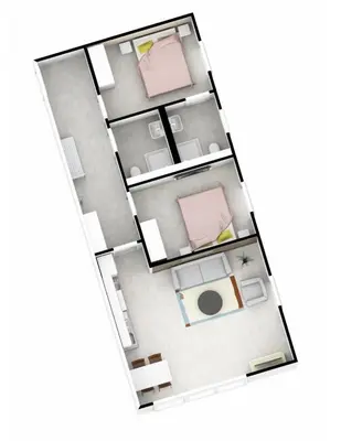 Grundriss der Unterkunft Haus Strandläufer Apartment 3 6 Watt'n Blick