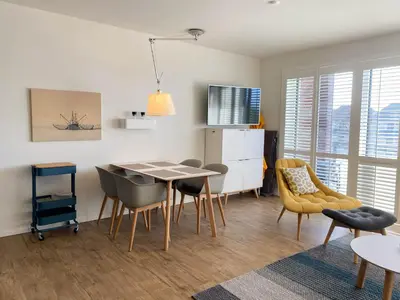 Küche/Küchenzeile in der Unterkunft Haus Strandläufer Apartment 3 2 Strandhaus 3 2
