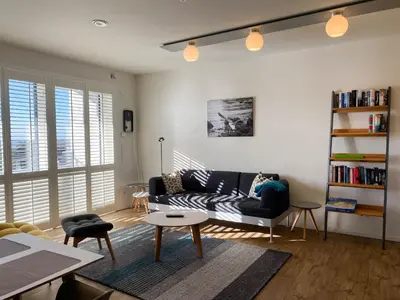 Ein Sitzbereich in der Unterkunft Haus Strandläufer Apartment 3 2 Strandhaus 3 2