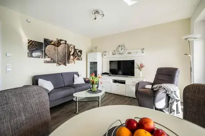 TV/Unterhaltungsangebot in der Unterkunft Haus Strandläufer Apartment 4 3 Herzmuschel