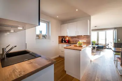 Küche/Küchenzeile in der Unterkunft Haus Deichkieker Apartment 4 1