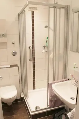 Ein Badezimmer in der Unterkunft Haus Nordseeblick Wohnung 7