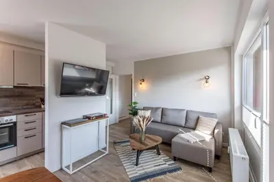 Küche/Küchenzeile in der Unterkunft Haus Treibholz Apartment 3