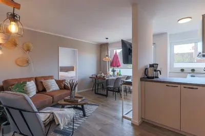 Küche/Küchenzeile in der Unterkunft Haus Treibholz Apartment 6
