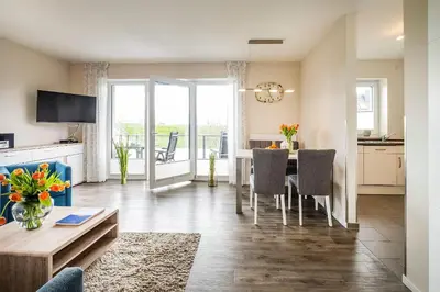TV/Unterhaltungsangebot in der Unterkunft Haus Deichoase Apartment 1 5