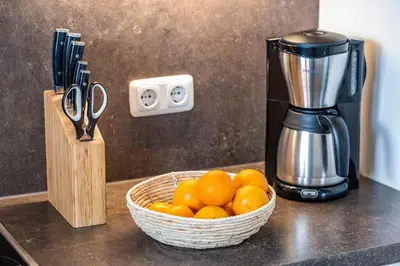 Kaffee-/Teezubehör in der Unterkunft Haus Deichoase Apartment 1 5