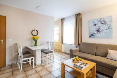Ein Sitzbereich in der Unterkunft Haus Kähler 1 Wohnung 1