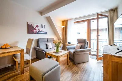Ein Sitzbereich in der Unterkunft Haus Kähler 1 Wohnung 5