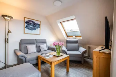 Ein Sitzbereich in der Unterkunft Haus Kähler 1 Wohnung 8