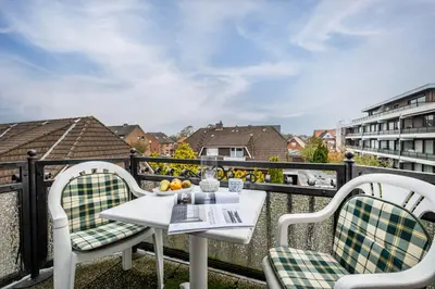 Ein Balkon oder eine Terrasse in der Unterkunft Haus Kähler 1 Wohnung 8