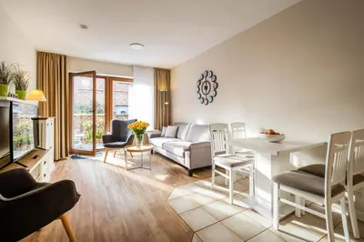 Ein Sitzbereich in der Unterkunft Haus Kähler 2 Wohnung 10