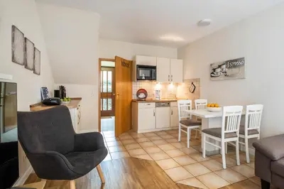 Küche/Küchenzeile in der Unterkunft Haus Kähler 2 Wohnung 11