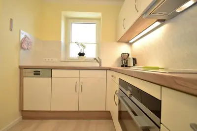 Küche/Küchenzeile in der Unterkunft Haus Deichkieker Apartment 1 2