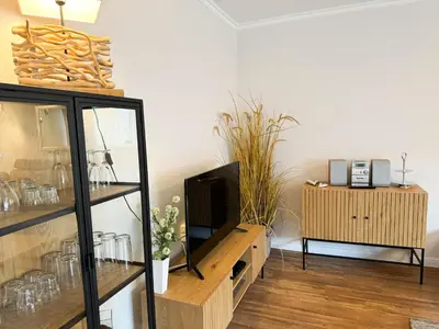 TV/Unterhaltungsangebot in der Unterkunft Haus Seemeile Wohnung 2 19