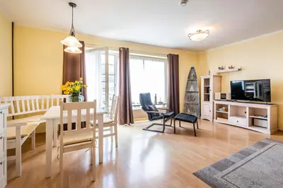 TV/Unterhaltungsangebot in der Unterkunft Haus Seemeile Wohnung 2 20