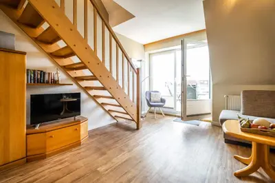 TV/Unterhaltungsangebot in der Unterkunft Haus Seemeile Wohnung 3 4