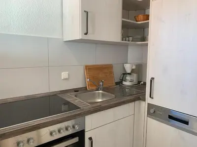 Küche/Küchenzeile in der Unterkunft Kleine Brise Apartment 1