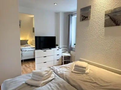 Ein Bett oder Betten in einem Zimmer der Unterkunft Haus Seemeile Seemeile 2 15