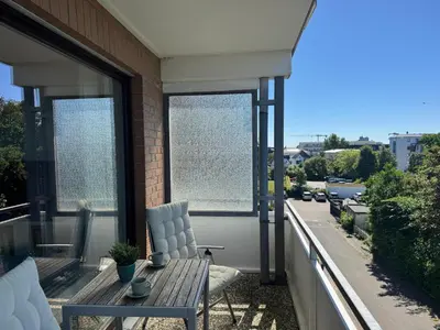 Ein Balkon oder eine Terrasse in der Unterkunft Haus Nordseeblick Wohnung 37
