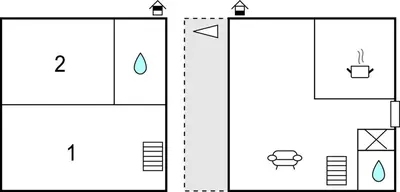 Grundriss der Unterkunft Cozy Home In Wingst With Sauna