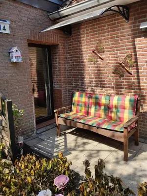 Ein Sitzbereich in der Unterkunft Geesthaus