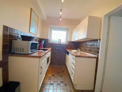 Küche/Küchenzeile in der Unterkunft Haus Övern Diek Wohnung 1