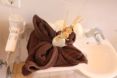 Ein Badezimmer in der Unterkunft Haus Övern Diek Wohnung 6