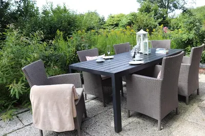 Ein Garten an der Unterkunft Haus Övern Diek Wohnung 8