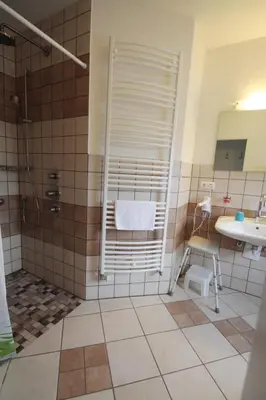 Ein Badezimmer in der Unterkunft Haus am Kurpark Wohnung 7