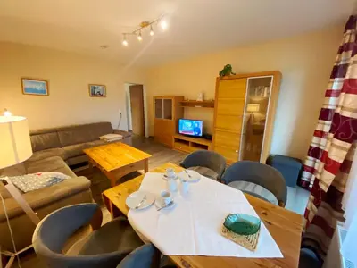 TV/Unterhaltungsangebot in der Unterkunft Haus am Kurpark Wohnung 11