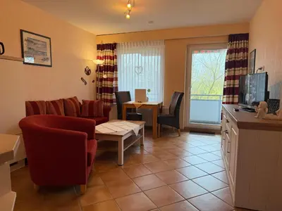 TV/Unterhaltungsangebot in der Unterkunft Haus am Kurpark Wohnung 12