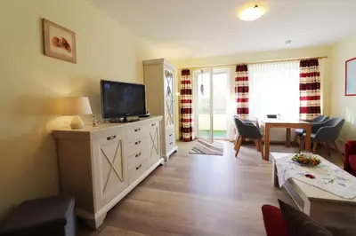TV/Unterhaltungsangebot in der Unterkunft Haus am Kurpark Wohnung 13