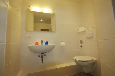 Ein Badezimmer in der Unterkunft Haus am Kurpark Wohnung 16