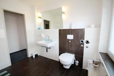 Ein Badezimmer in der Unterkunft Haus am Kurpark Wohnung 21