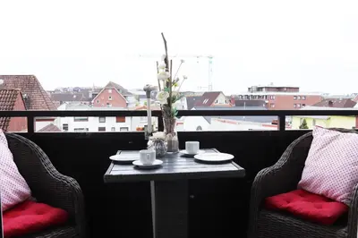 Ein Sitzbereich in der Unterkunft Haus Laura Wohnung 5