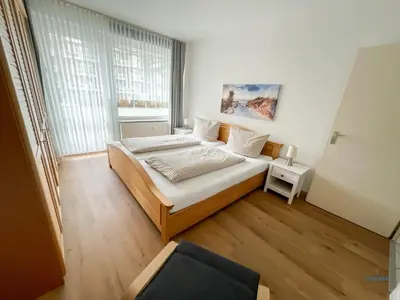 Ein Bett oder Betten in einem Zimmer der Unterkunft Haus Oceanic Döse Wohnung 1