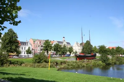 Blick auf einen Fluss in der Nähe der Ferienwohnung