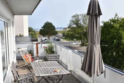 Ein Balkon oder eine Terrasse in der Unterkunft Residenz Oceanic