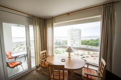 Ein Balkon oder eine Terrasse in der Unterkunft Frische Brise FeWo 10.08