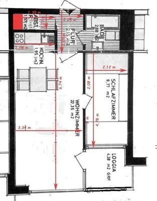 Grundriss der Unterkunft Frische Brise FeWo 02.09